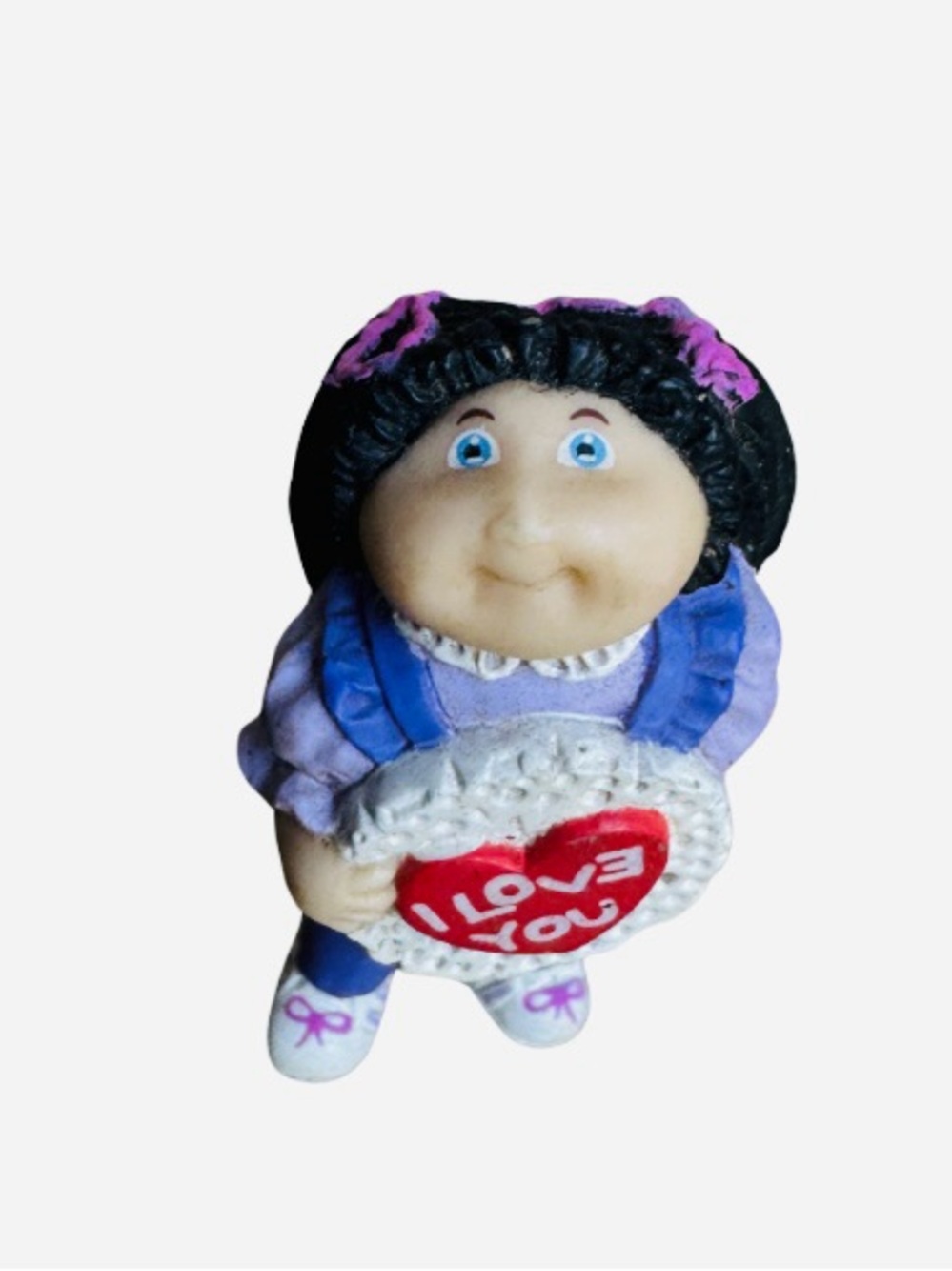 1984 Cabbage Patch Kids Figurine Holding 'I LOVE YOU' Heart